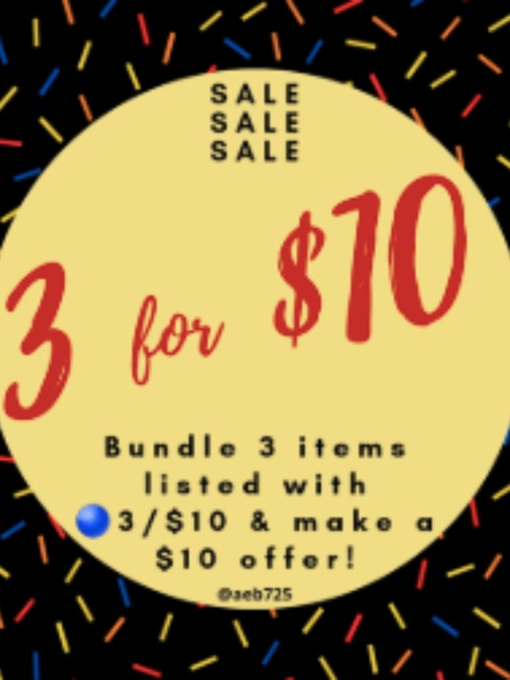 Choose Any 3 $6 Items, Bundle and Offer $10!